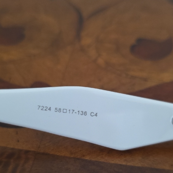 Prada Hexagonal White and Silver Sunglasses - Picture 6 of 6